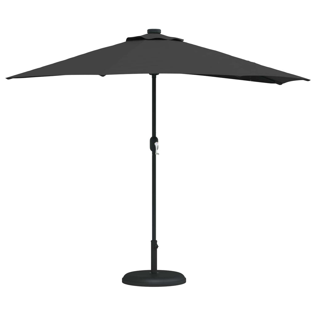 Garten-Sonnenschirm Schwarz 294 x 150 x 224 cm