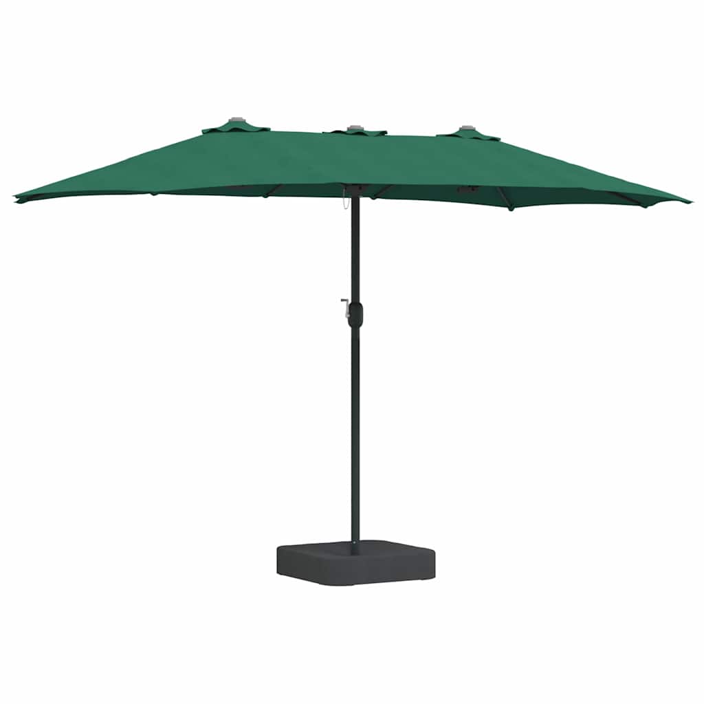 Garten-Sonnenschirm Grün 385 x 209 x 244 cm Polyester und Stahl