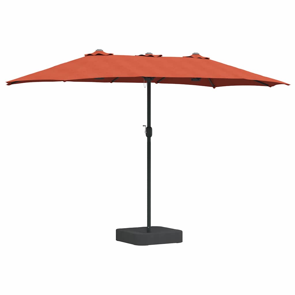 Garten-Sonnenschirm Terrakotta 385 x 209 x 244 cm