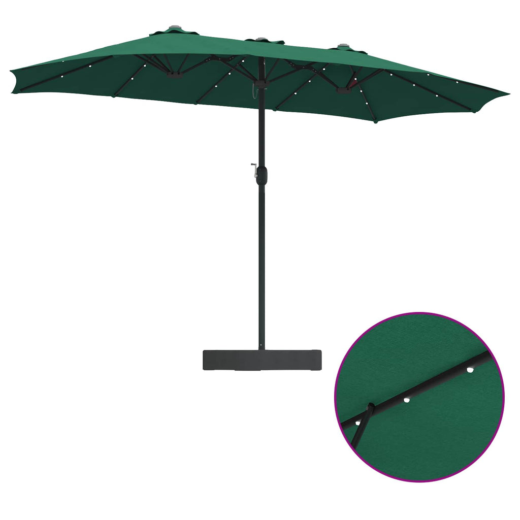 Garten-Sonnenschirm Grün 385 x 209 x 244 cm Polyester