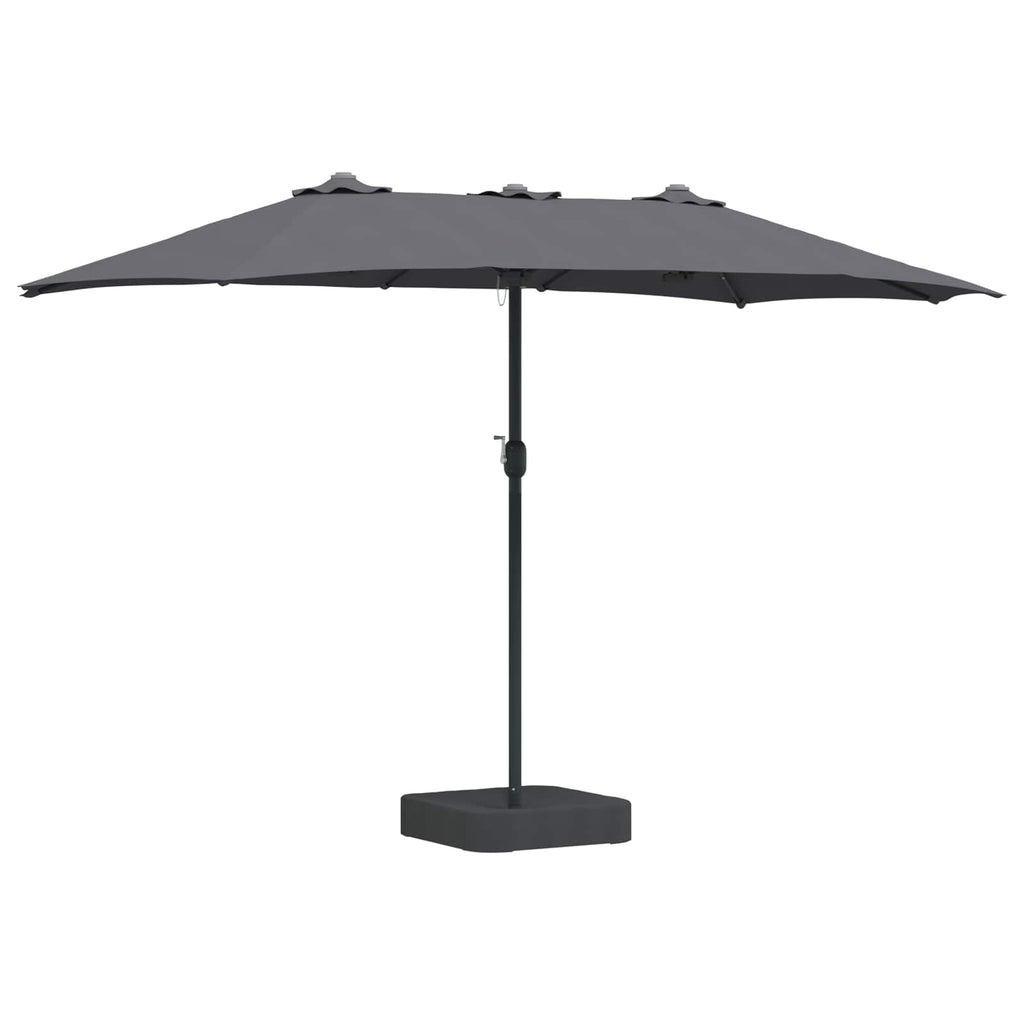 Garten-Sonnenschirm Anthrazit 385 x 209 x 244 cm Polyester