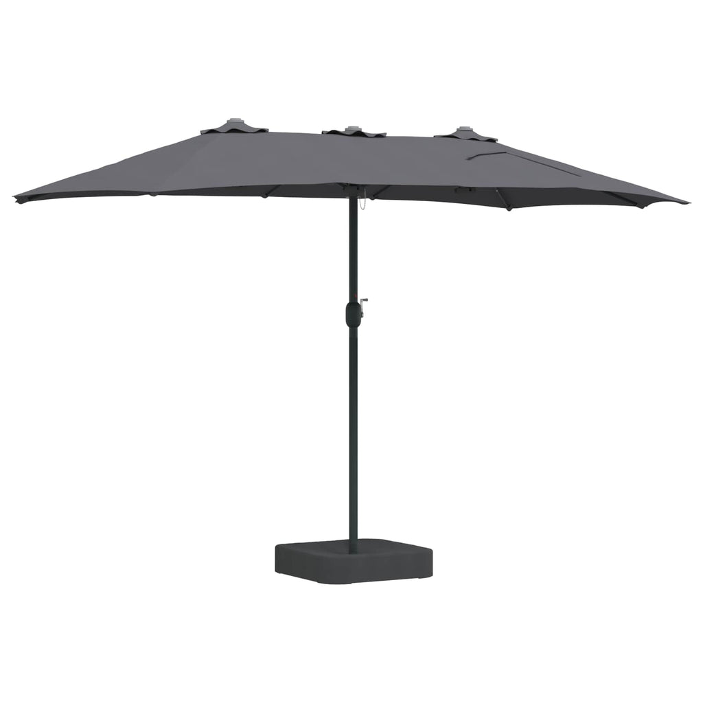 Garten-Sonnenschirm Anthrazit 385 x 209 x 244 cm Polyester