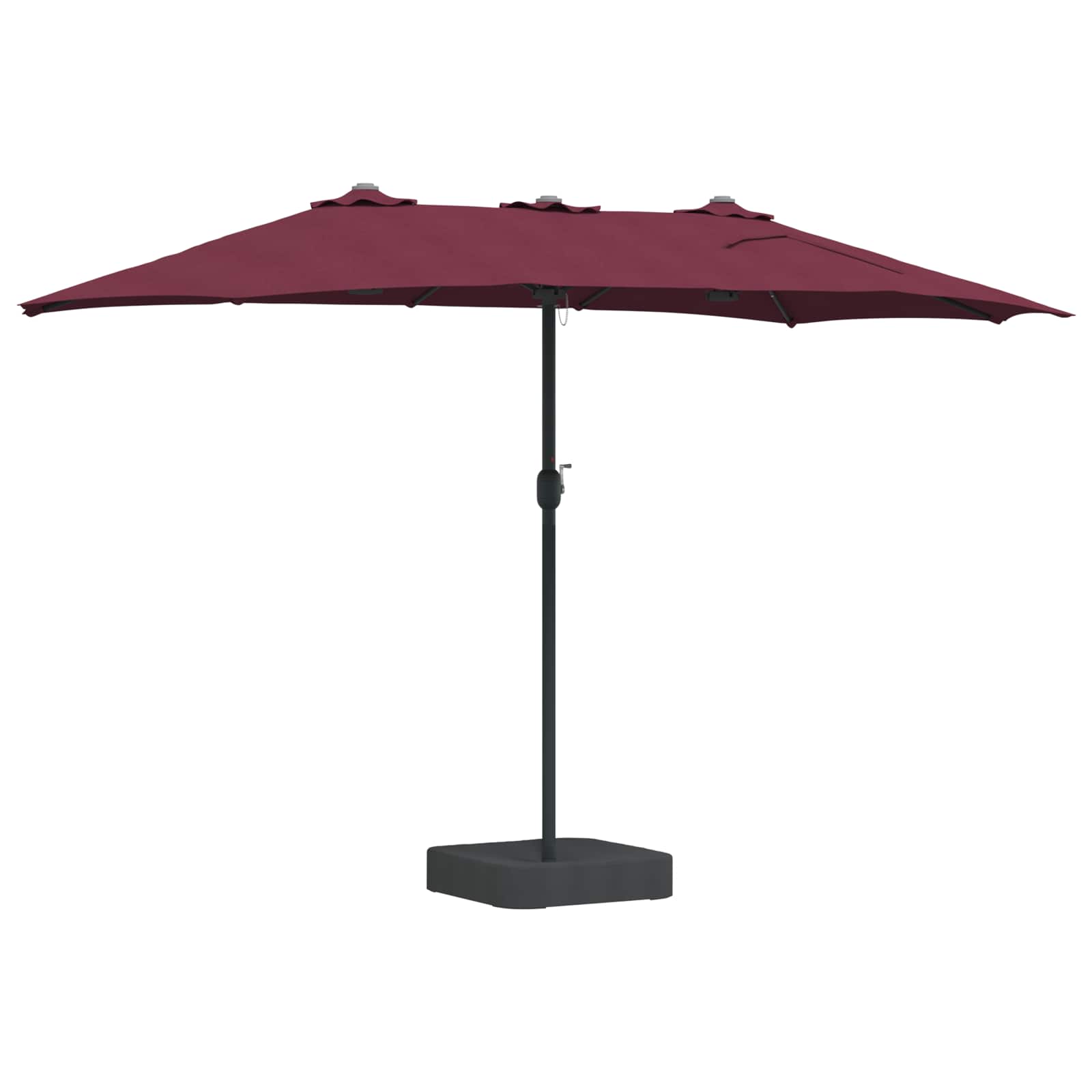 Garten-Sonnenschirm Bordeauxrot 385 x 209 x 244 cm Polyester