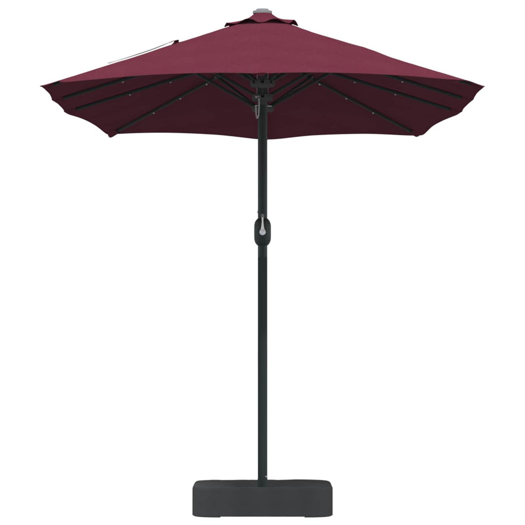 Garten-Sonnenschirm Bordeauxrot 385 x 209 x 244 cm Polyester