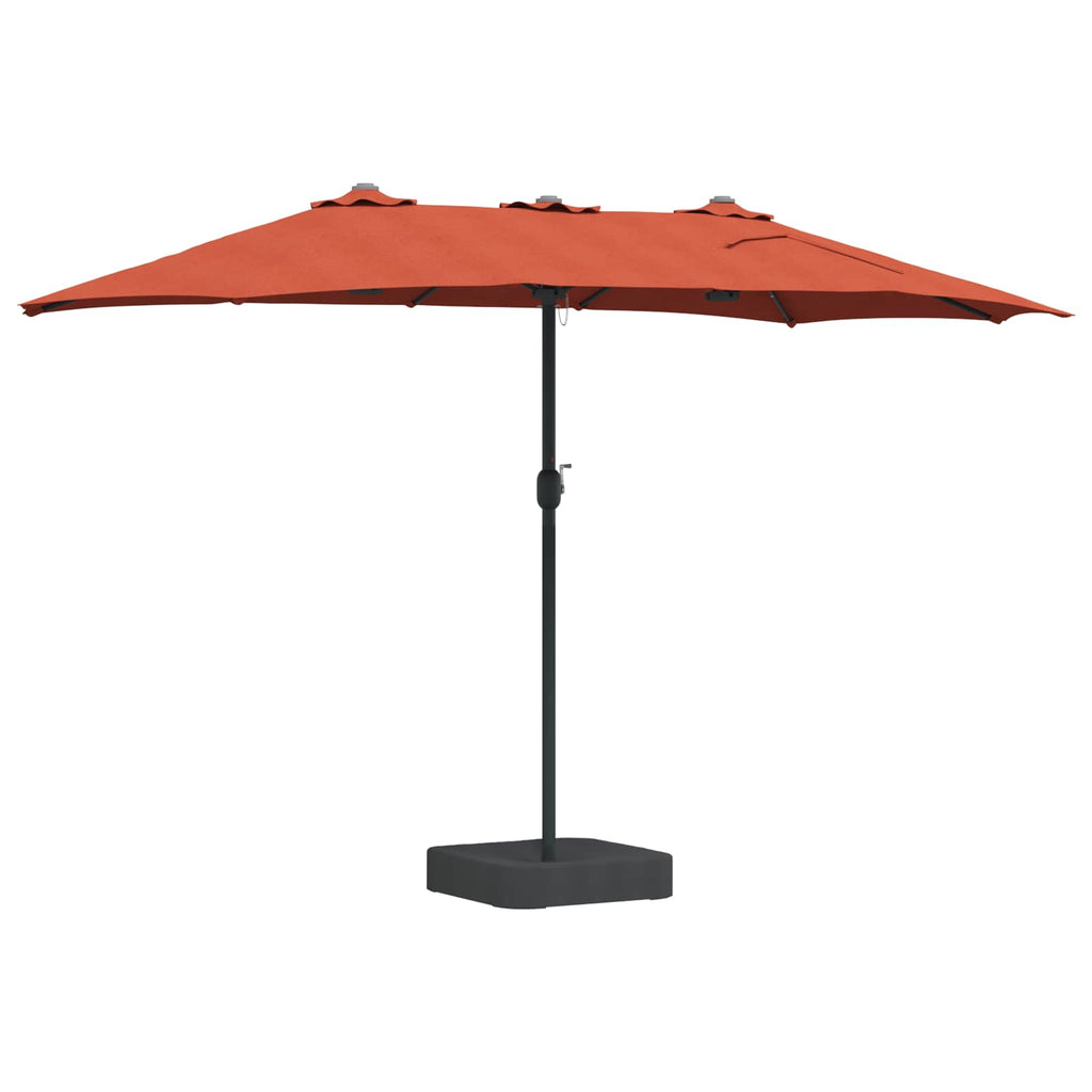 Garten-Sonnenschirm Terrakotta 385 x 209 x 244 cm Polyester