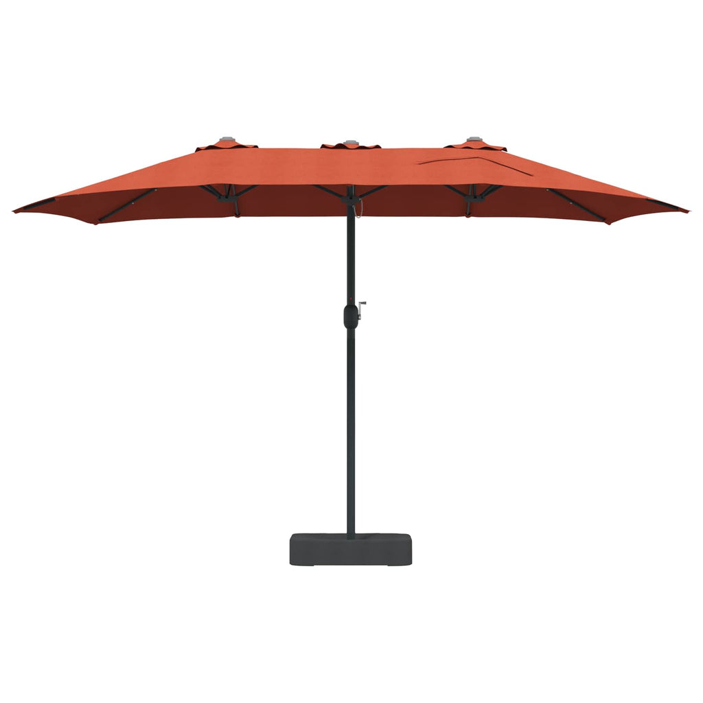 Garten-Sonnenschirm Terrakotta 385 x 209 x 244 cm Polyester