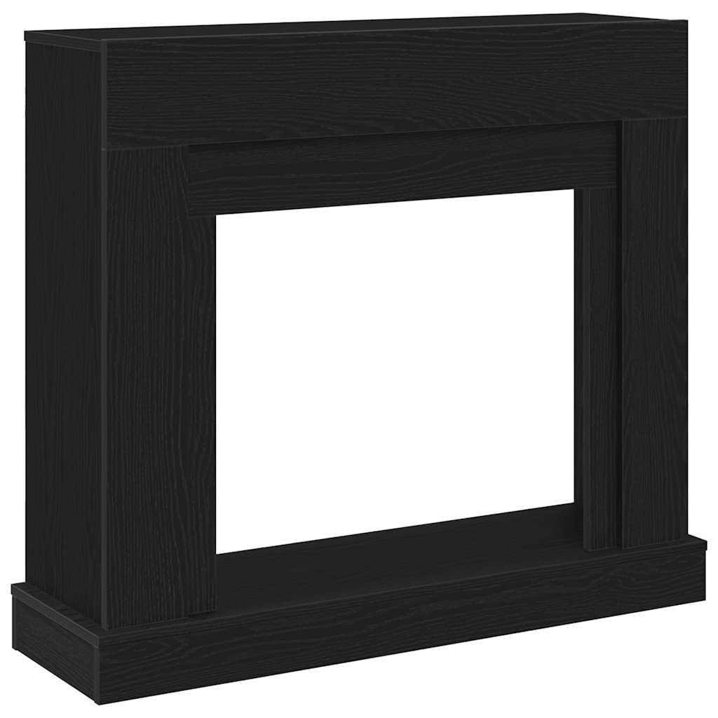 Kaminumrandung Schwarz Eichen-Optik 100x30x87,5cm Holzwerkstoff