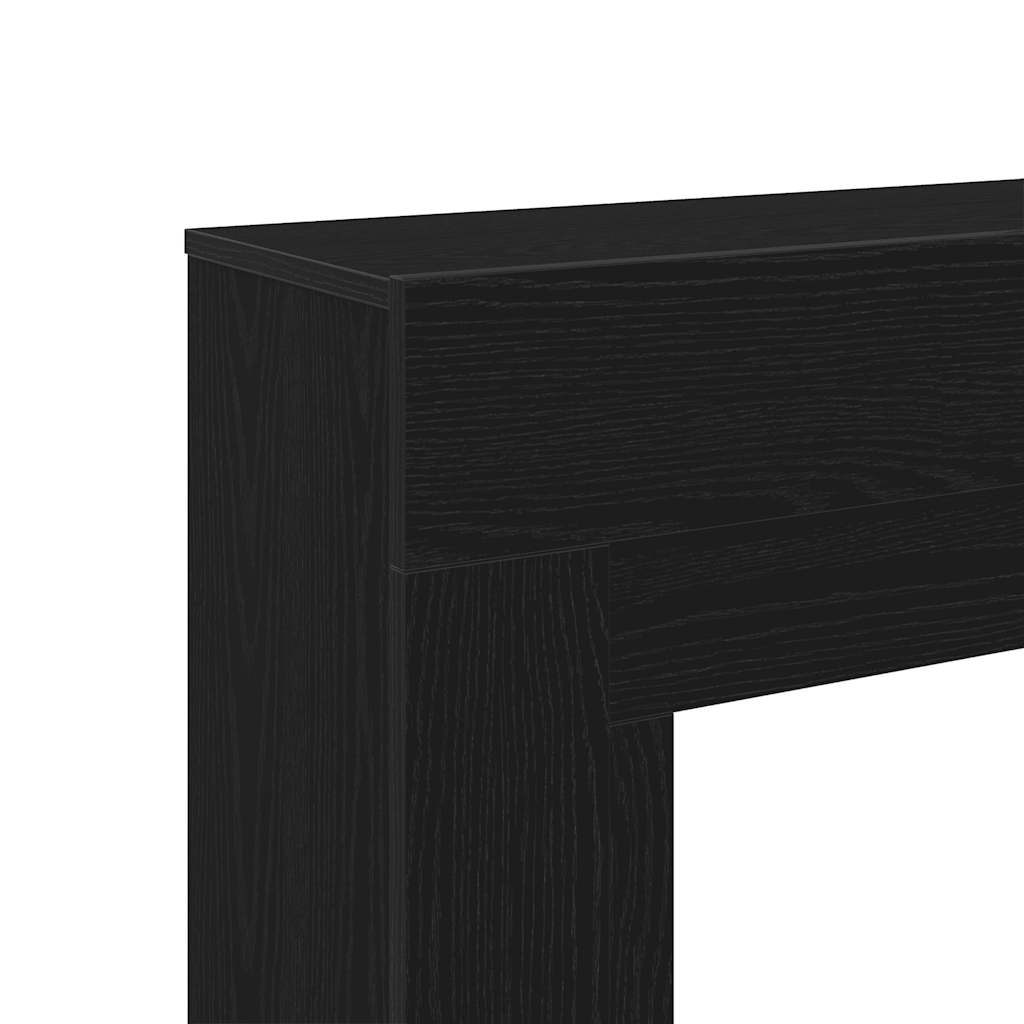 Kaminumrandung Schwarz Eichen-Optik 100x30x87,5cm Holzwerkstoff
