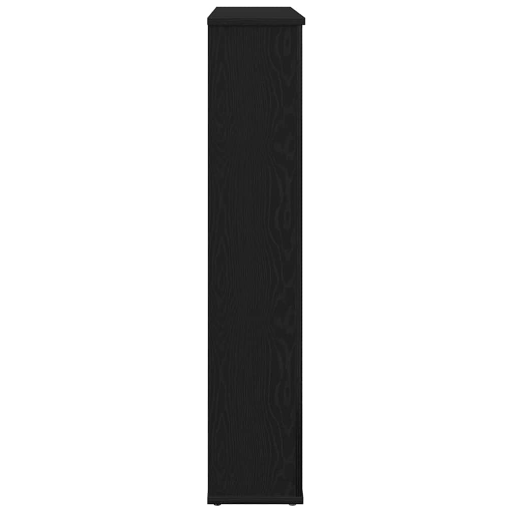Kaminumrandung Schwarz Eichen-Optik 100x20x100 cm Holzwerkstoff