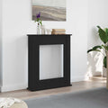 Kaminumrandung Schwarz Eichen-Optik 75x20x87,5 cm Holzwerkstoff