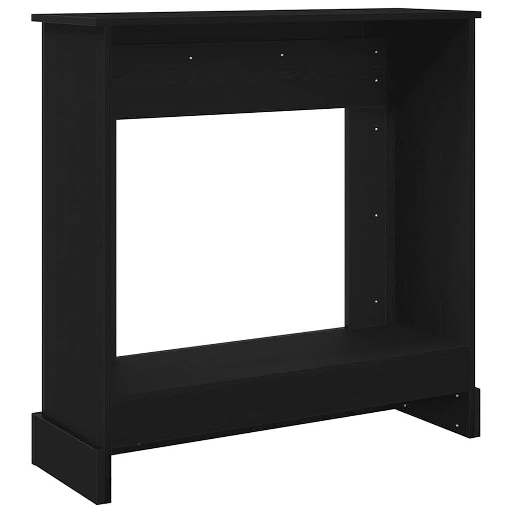 Kaminumrandung Schwarz Eichen-Optik 90x30x90 cm Holzwerkstoff