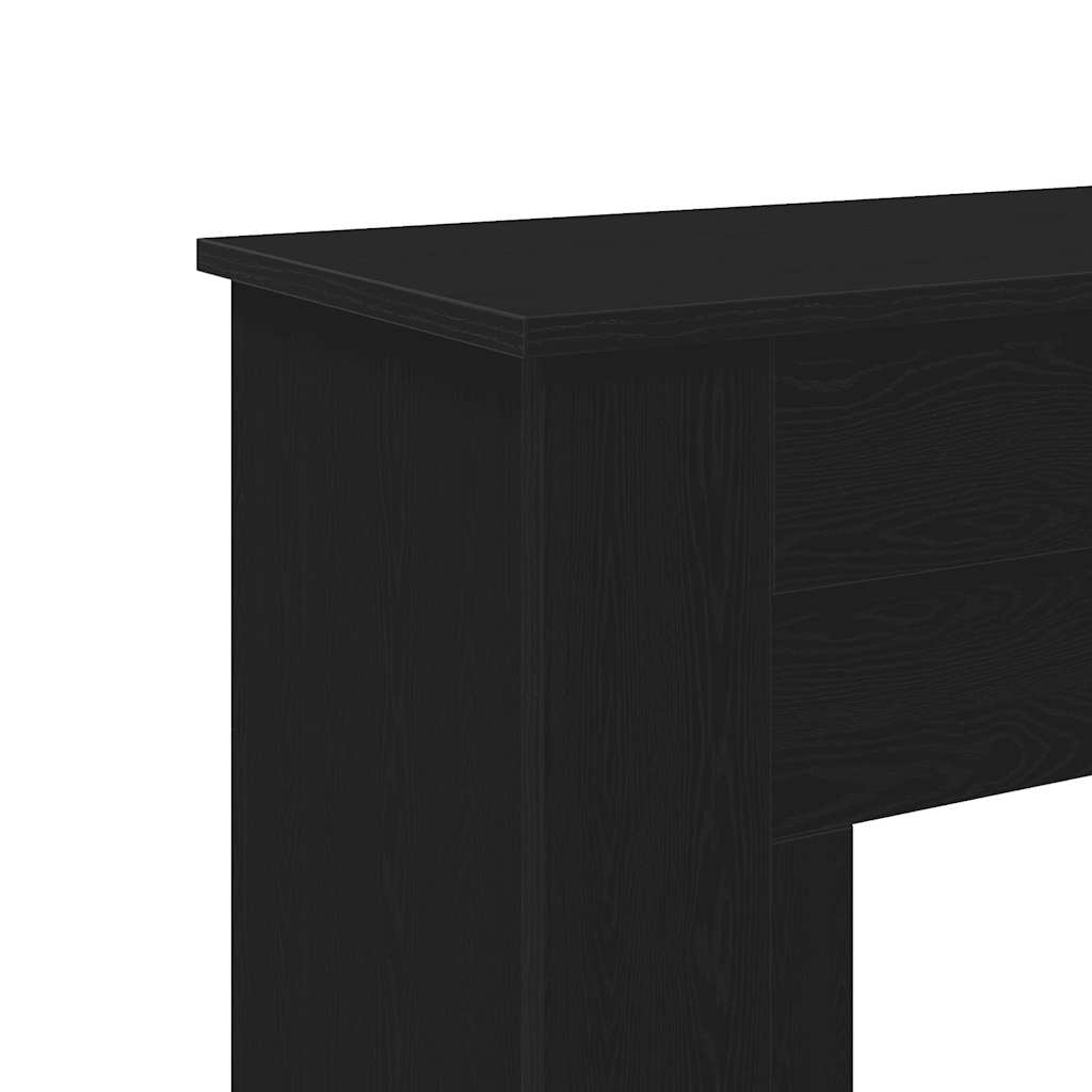 Kaminumrandung Schwarz Eichen-Optik 90x30x90 cm Holzwerkstoff