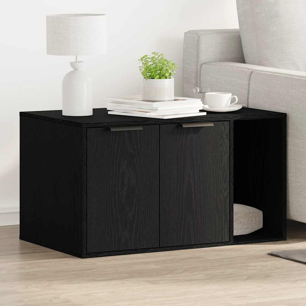 Katzentoilettengehäuse Schwarze Eiche 80 x 50 x 45 cm Holzwerkstoff