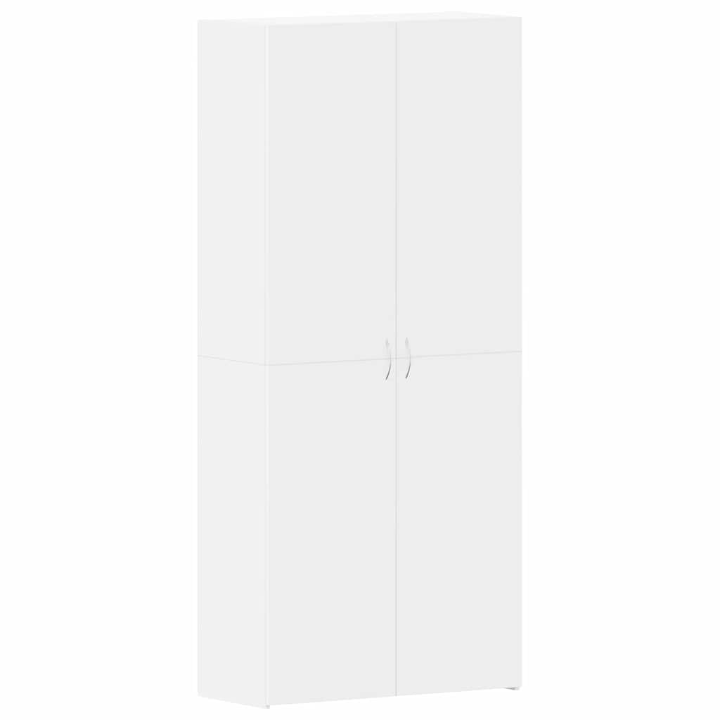 Schuhschrank mit Regal Weiß 80 x 35,5 x 180 cm Holzwerkstoff