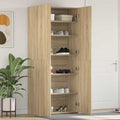 Schuhschrank mit Regal Braun 80 x 35,5 x 180 cm Holzwerkstoff
