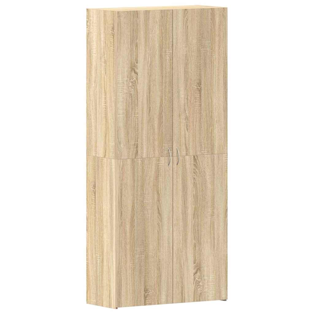 Schuhschrank mit Regal Braun 80 x 35,5 x 180 cm Holzwerkstoff