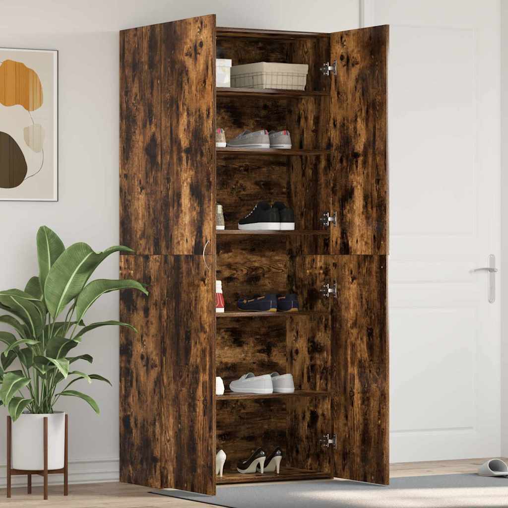 Schuhschrank Mehrfarbig 80 x 35,5 x 180 cm Holzwerkstoff