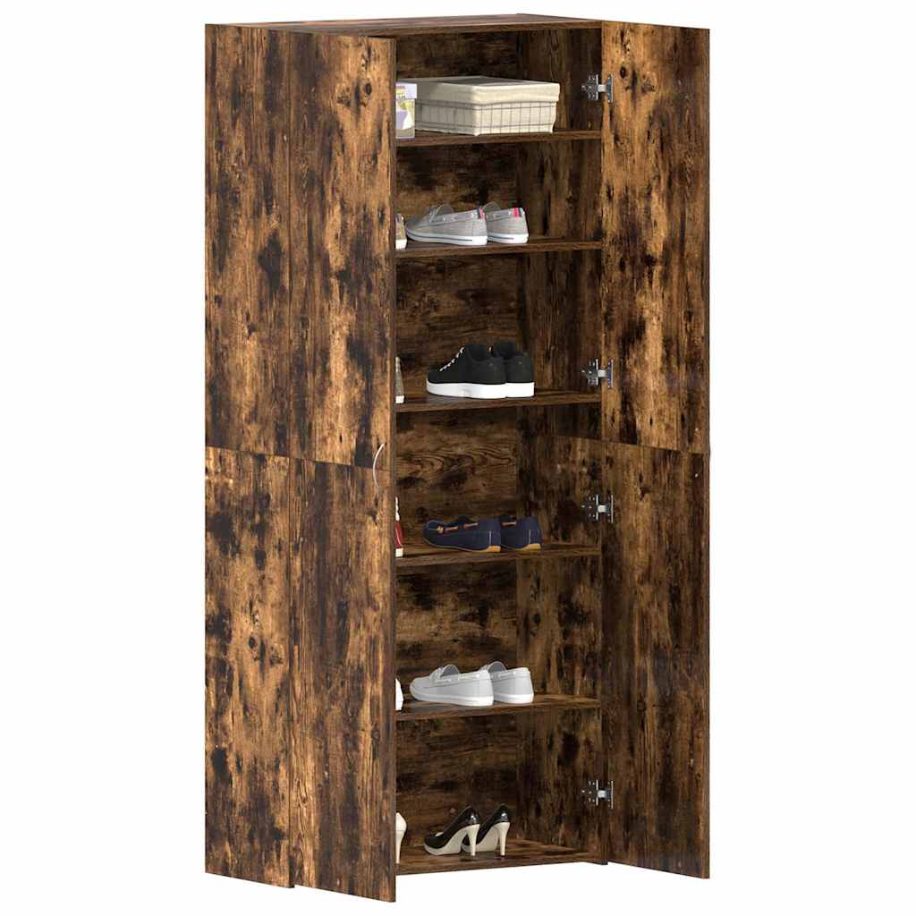 Schuhschrank Mehrfarbig 80 x 35,5 x 180 cm Holzwerkstoff