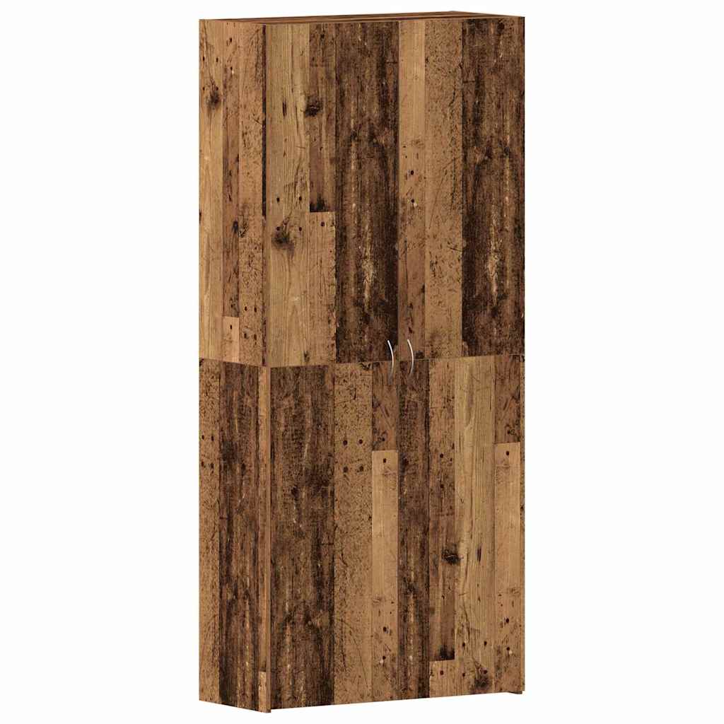 Schuhschrank mit Regal Braun 80 x 35,5 x 180 cm Holzwerkstoff