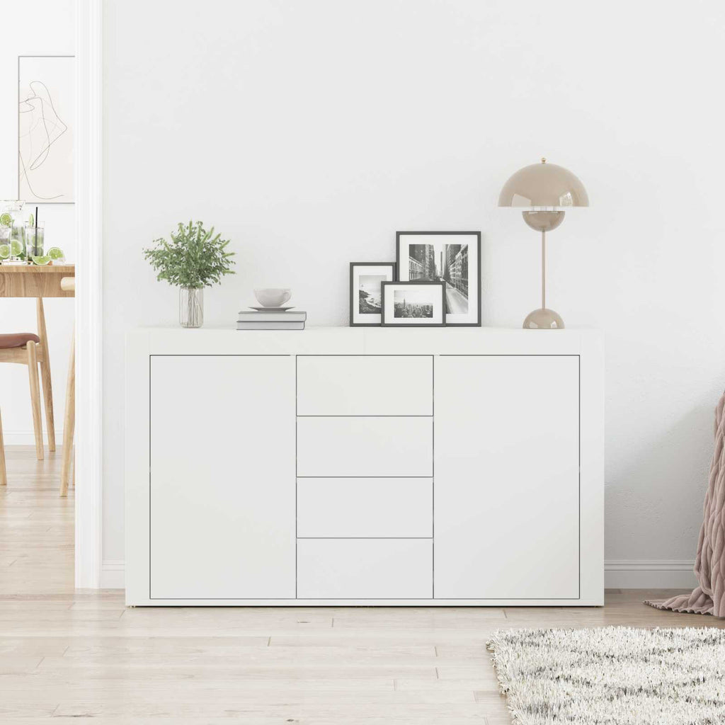 Sideboard mit Schubladen Weiß 120 x 36 x 69 cm Holzwerkstoff