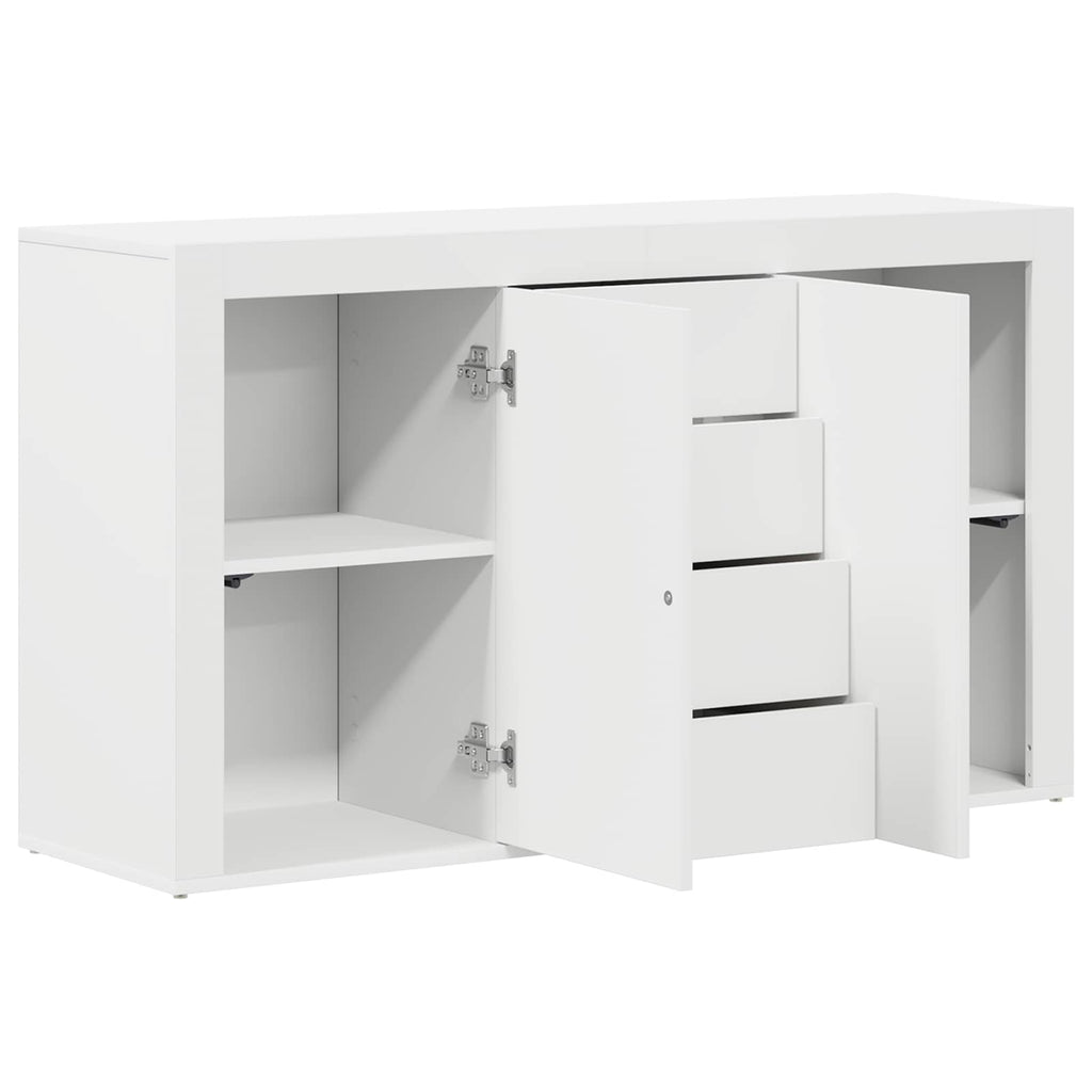 Sideboard mit Schubladen Weiß 120 x 36 x 69 cm Holzwerkstoff