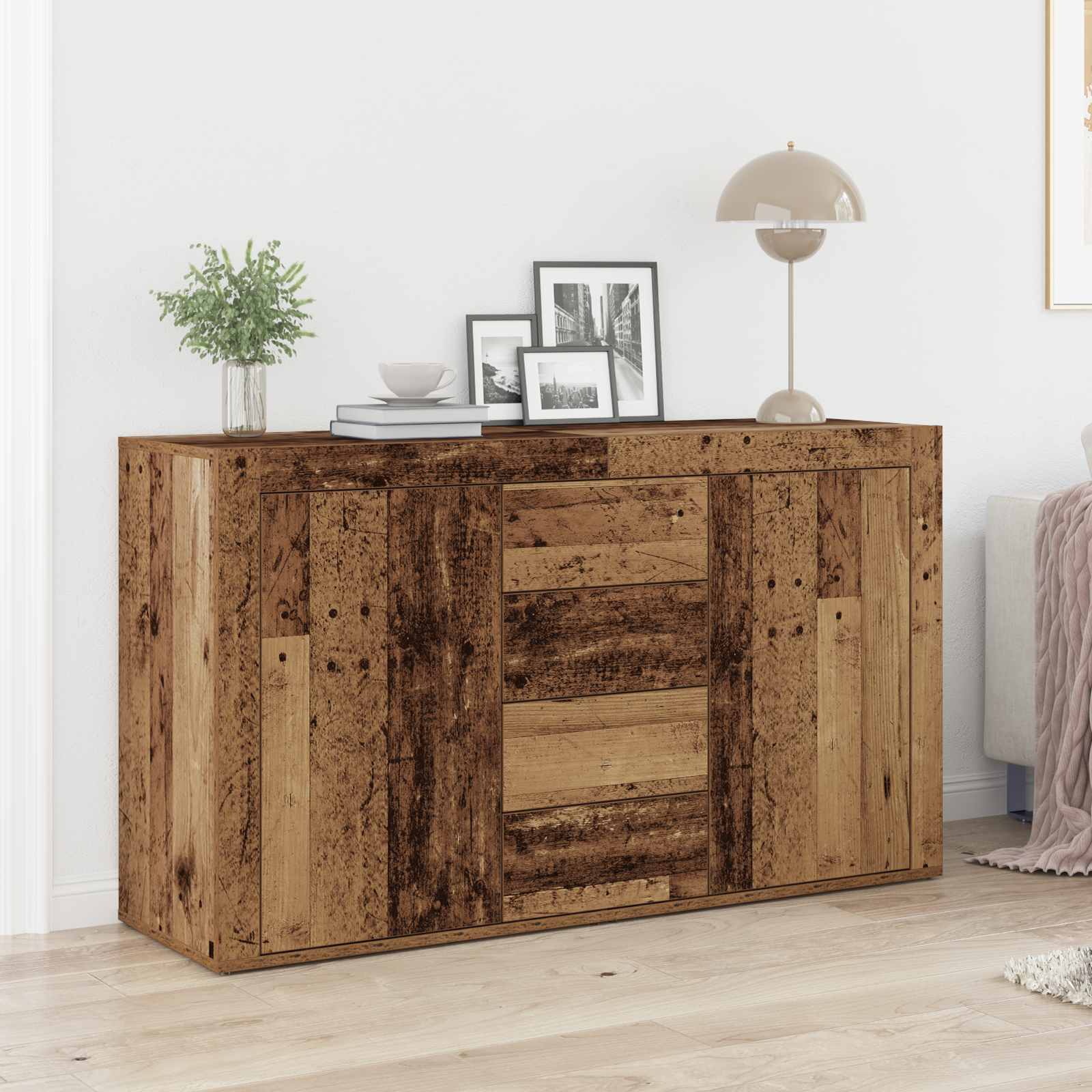 Sideboard mit Schubladen Altholz 120 x 36 x 69 cm Holzwerkstoff