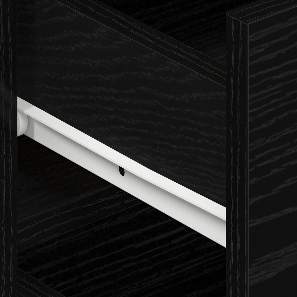 Sideboard Schwarz Eichen-Optik 120 x 36 x 69 cm Holzwerkstoff