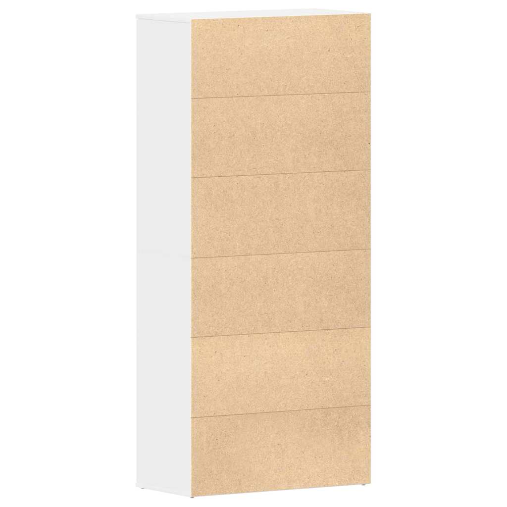 Schuhschrank mit Regal Weiß 80 x 39 x 178 cm Holzwerkstoff