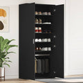 Schuhschrank mit Regal Schwarz 80 x 39 x 178 cm Holzwerkstoff