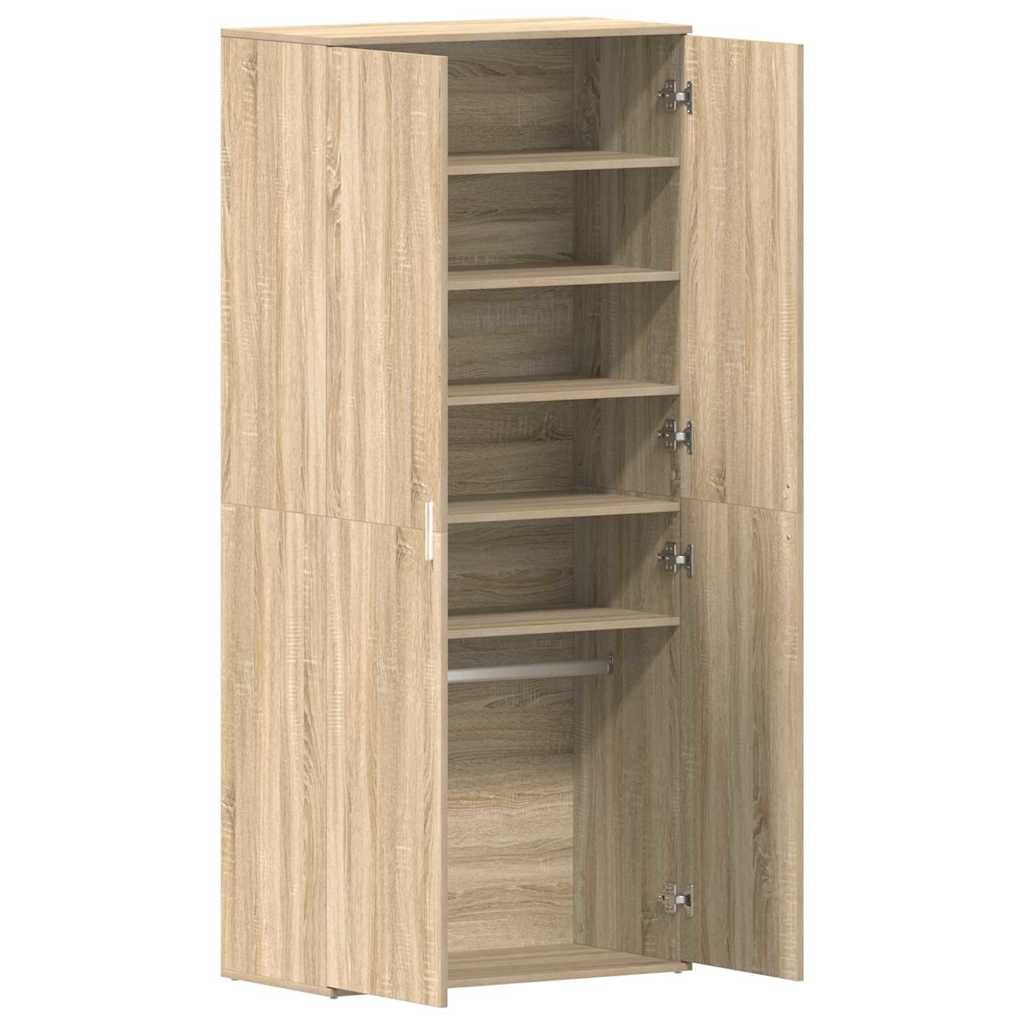 Schuhschrank Sonoma-Eiche 80 x 39 x 178 cm Holzwerkstoff