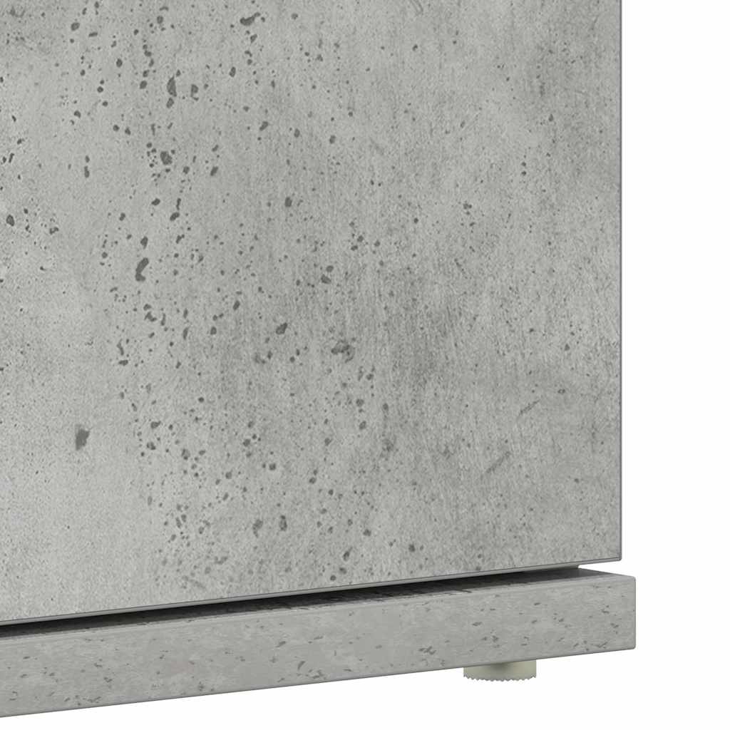 Schuhschrank mit Tür Beton Grau 80 x 39 x 178 cm Holzwerkstoff