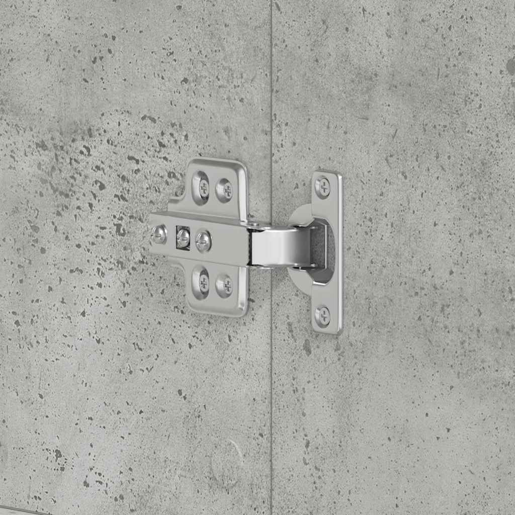 Schuhschrank mit Tür Beton Grau 80 x 39 x 178 cm Holzwerkstoff