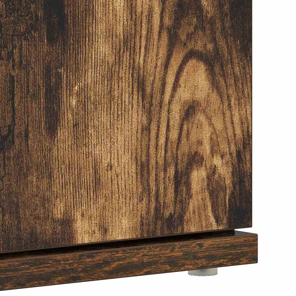 Schuhschrank Geräucherte Eiche 80 x 39 x 178 cm Holzwerkstoff