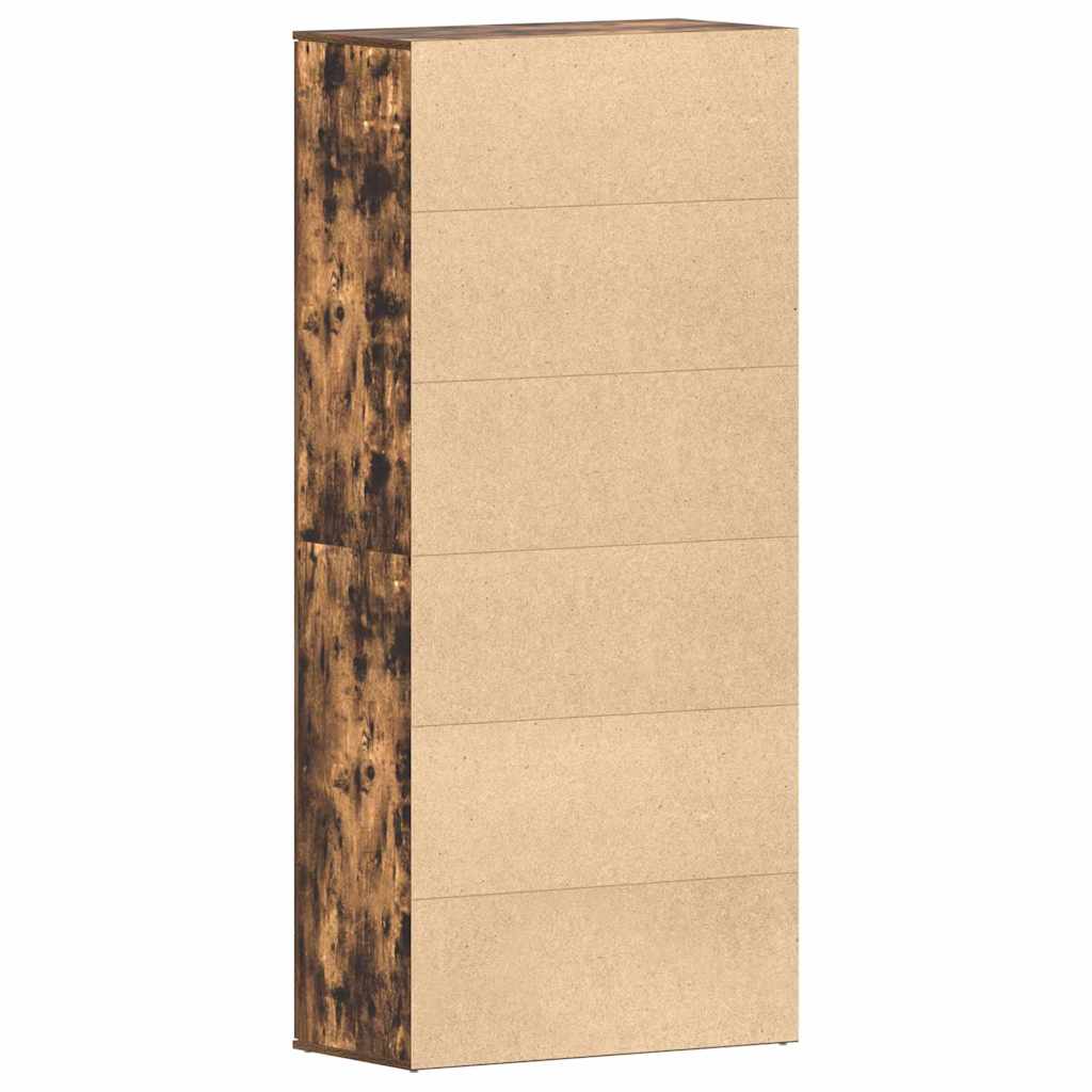 Schuhschrank Geräucherte Eiche 80 x 39 x 178 cm Holzwerkstoff