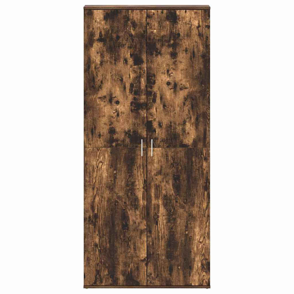 Schuhschrank Geräucherte Eiche 80 x 39 x 178 cm Holzwerkstoff