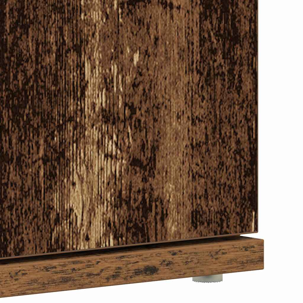 Schuhschrank mit Regal Altholz 80 x 39 x 178 cm Holzwerkstoff