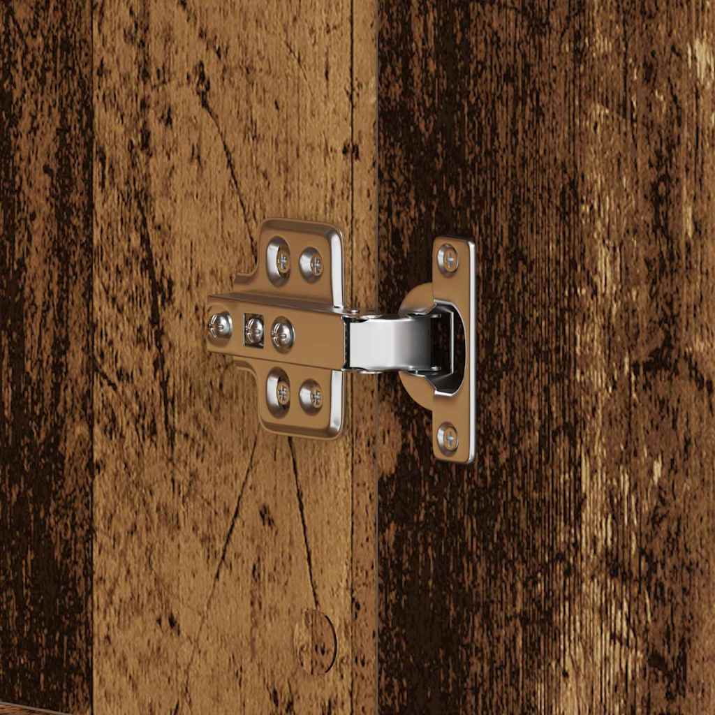Schuhschrank mit Regal Altholz 80 x 39 x 178 cm Holzwerkstoff