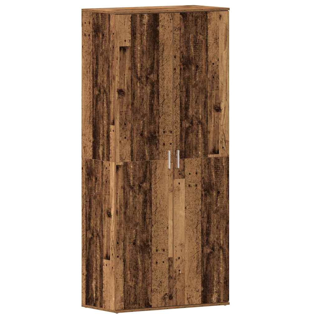 Schuhschrank mit Regal Altholz 80 x 39 x 178 cm Holzwerkstoff