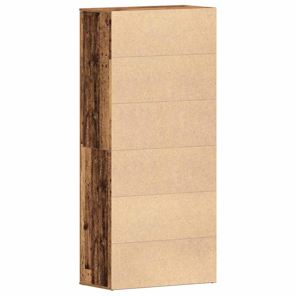 Schuhschrank mit Regal Altholz 80 x 39 x 178 cm Holzwerkstoff