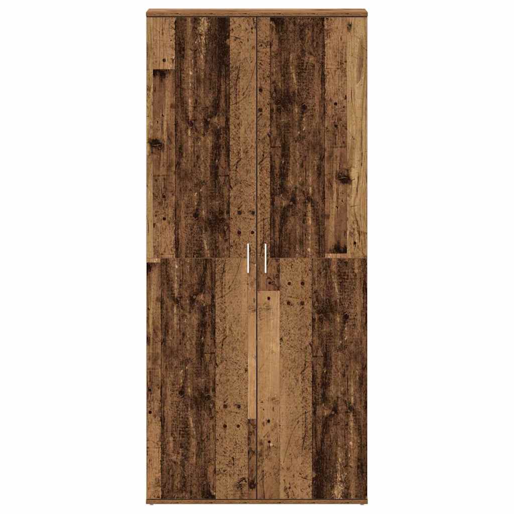 Schuhschrank mit Regal Altholz 80 x 39 x 178 cm Holzwerkstoff