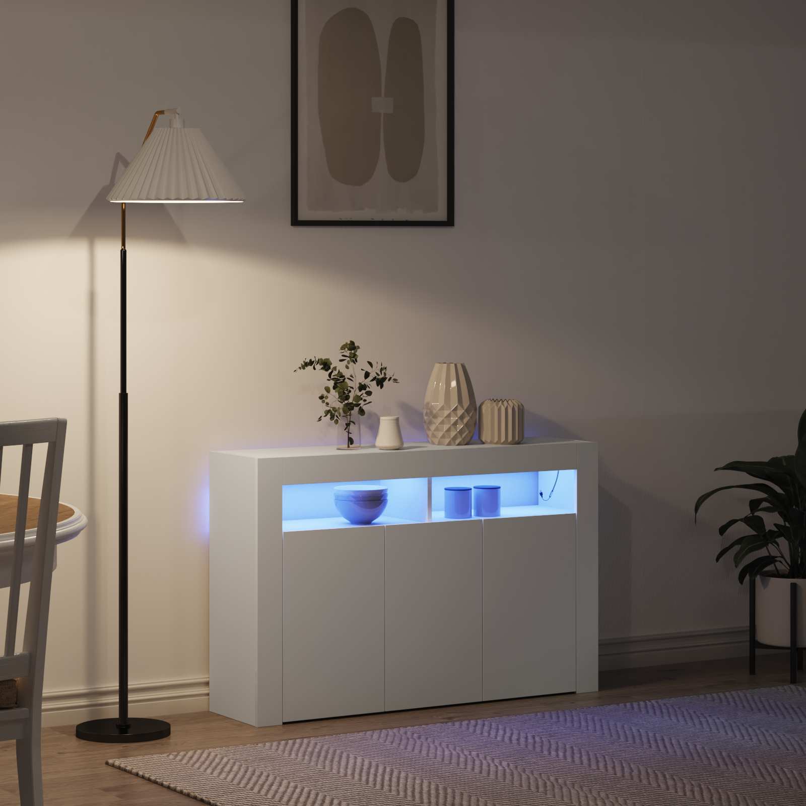 Sideboard Weiß 116 x 30 x 75 cm Holzwerkstoff