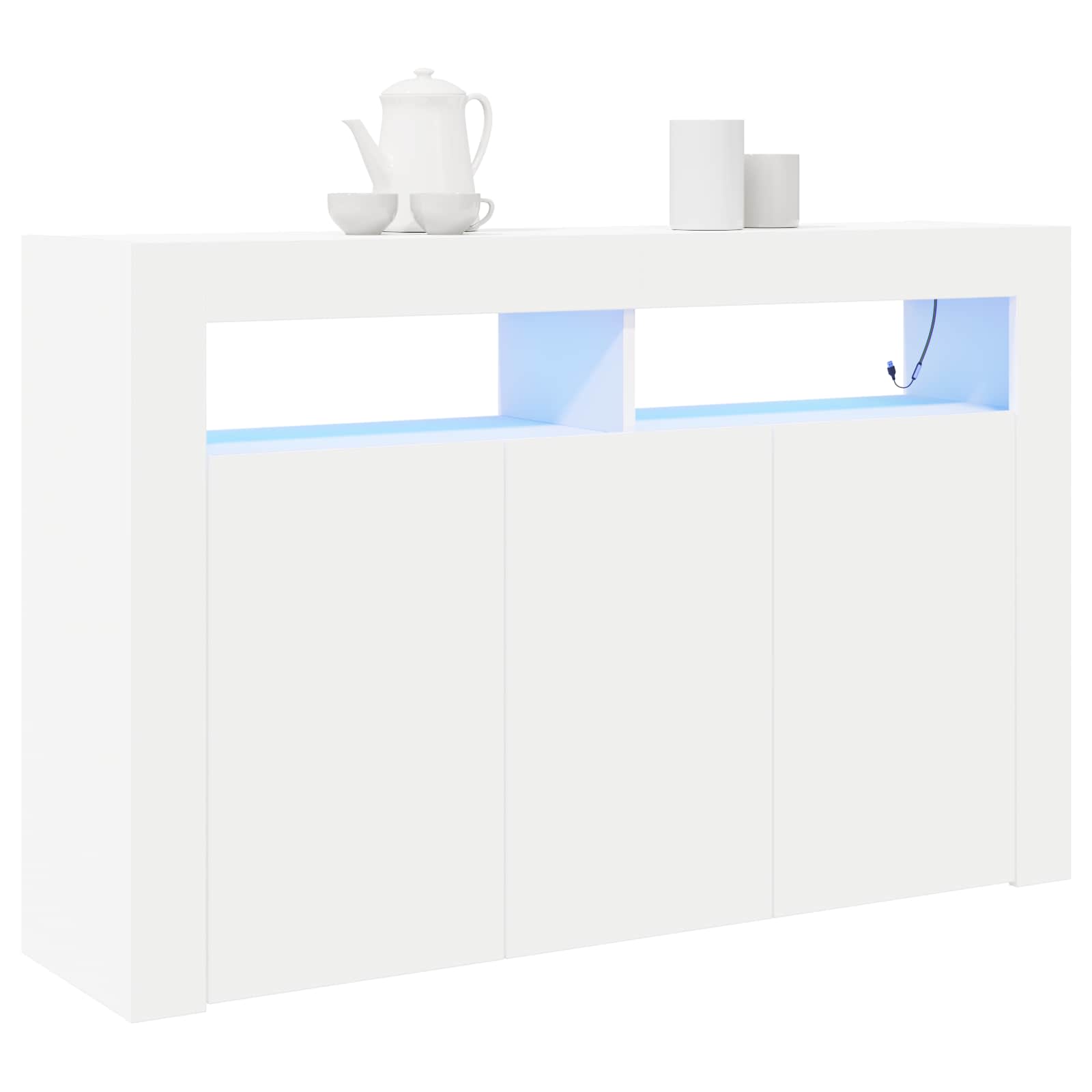 Sideboard Weiß 116 x 30 x 75 cm Holzwerkstoff