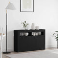 Sideboard Schwarz 116 x 30 x 75 cm Holzwerkstoff