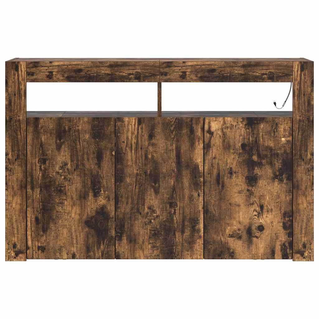 Sideboard Geräucherte Eiche 116 x 30 x 75 cm Holzwerkstoff