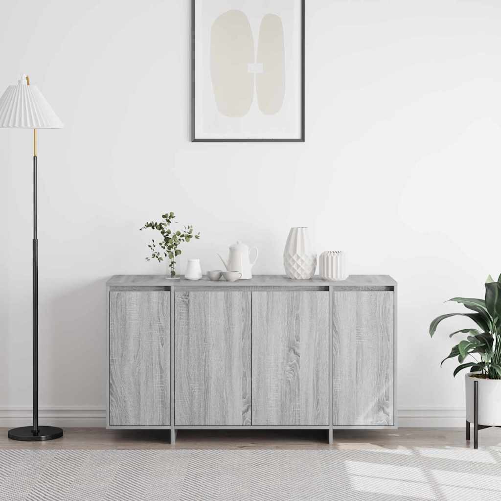 Sideboard Graues Sonoma 135 x 41 x 75 cm Holzwerkstoff
