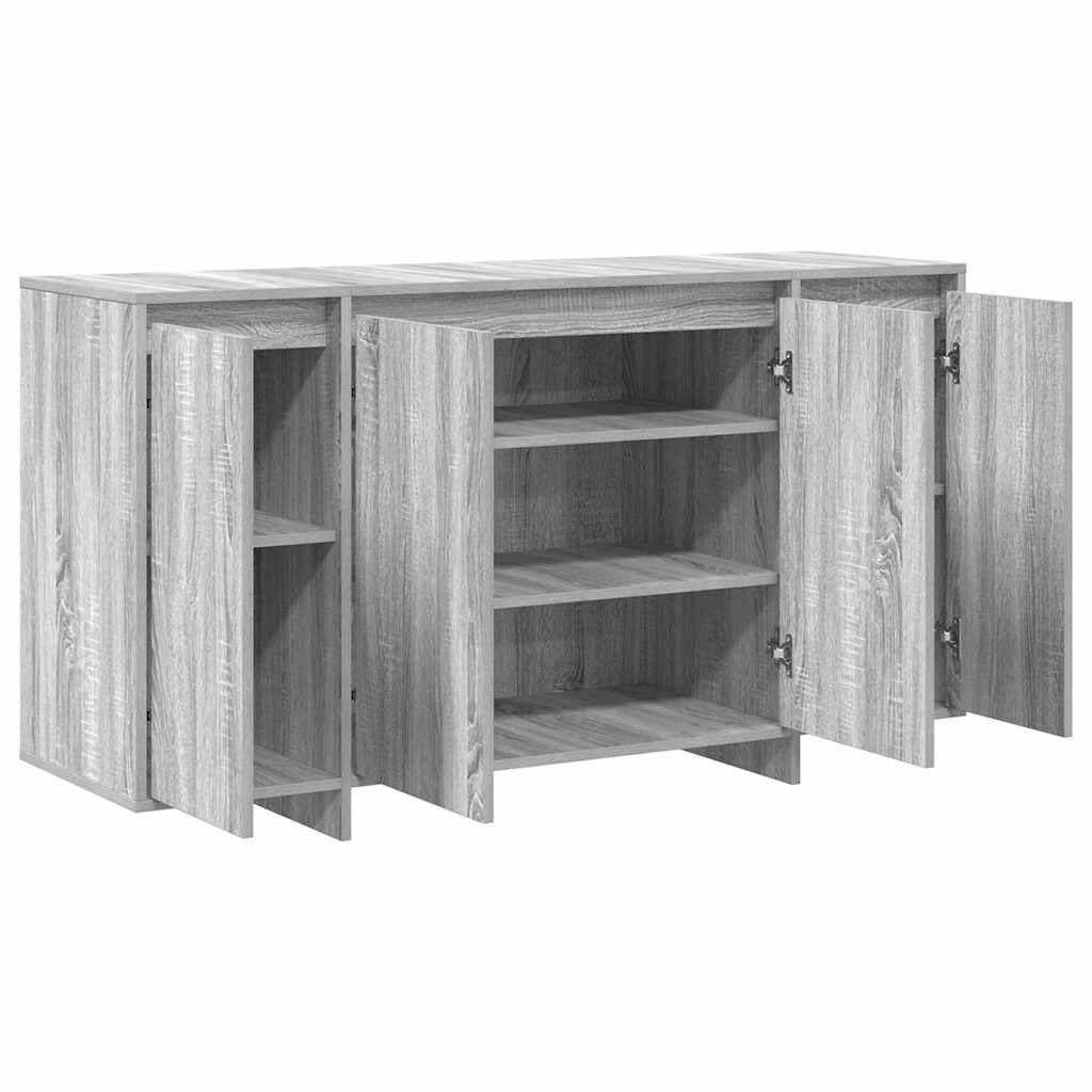 Sideboard Graues Sonoma 135 x 41 x 75 cm Holzwerkstoff