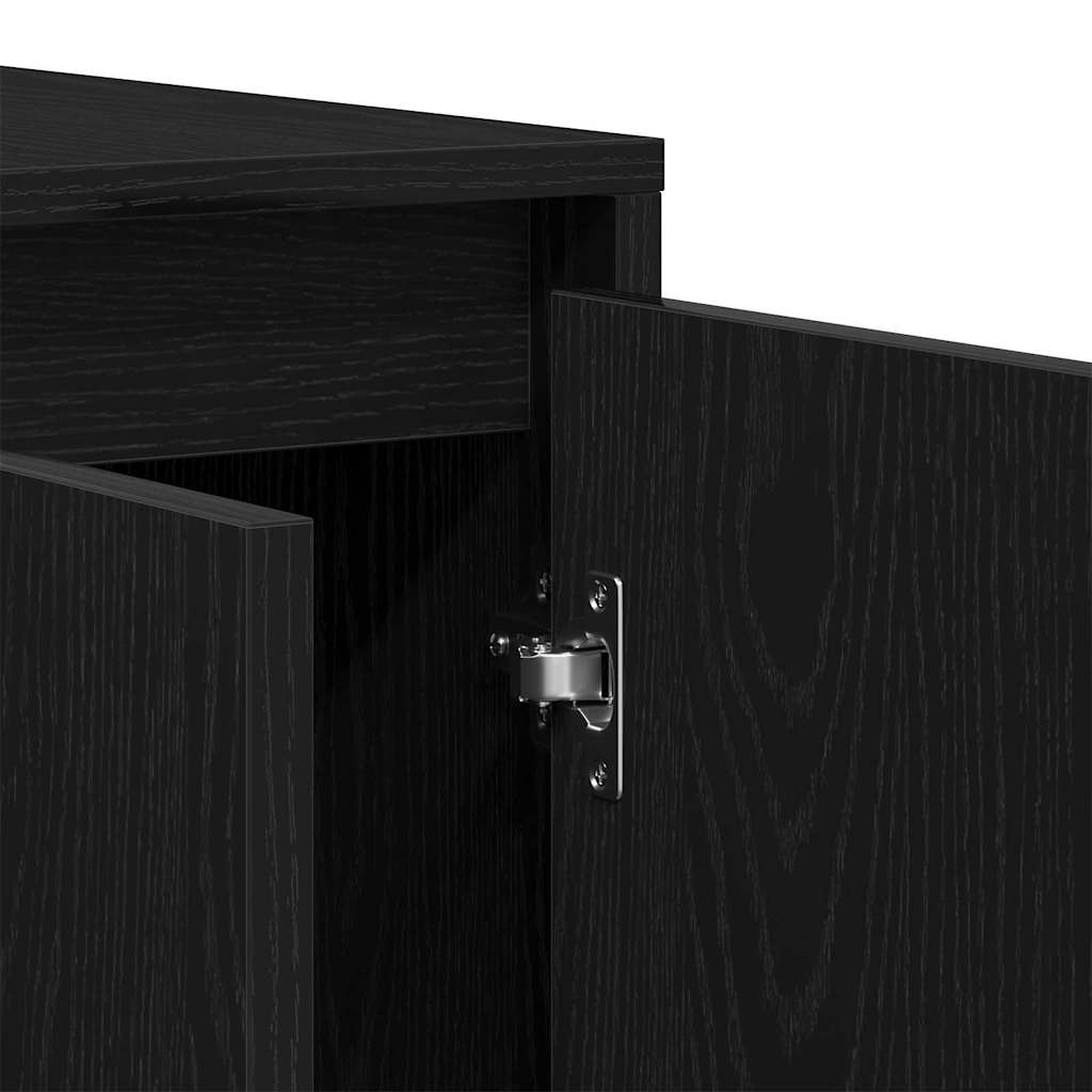 Sideboard Schwarz Eichen-Optik 135 x 41 x 75 cm Holzwerkstoff