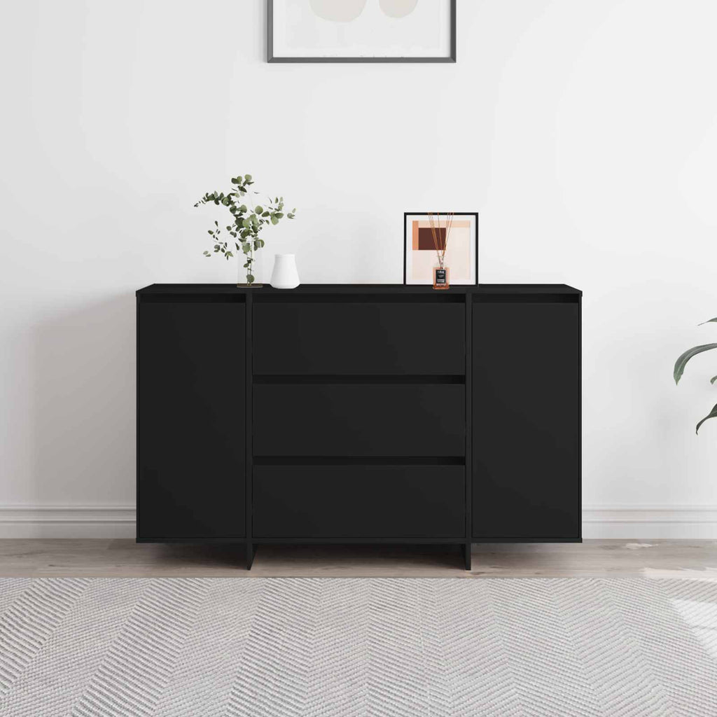 Sideboard mit Schubladen Schwarz 120 x 41 x 75 cm Holzwerkstoff