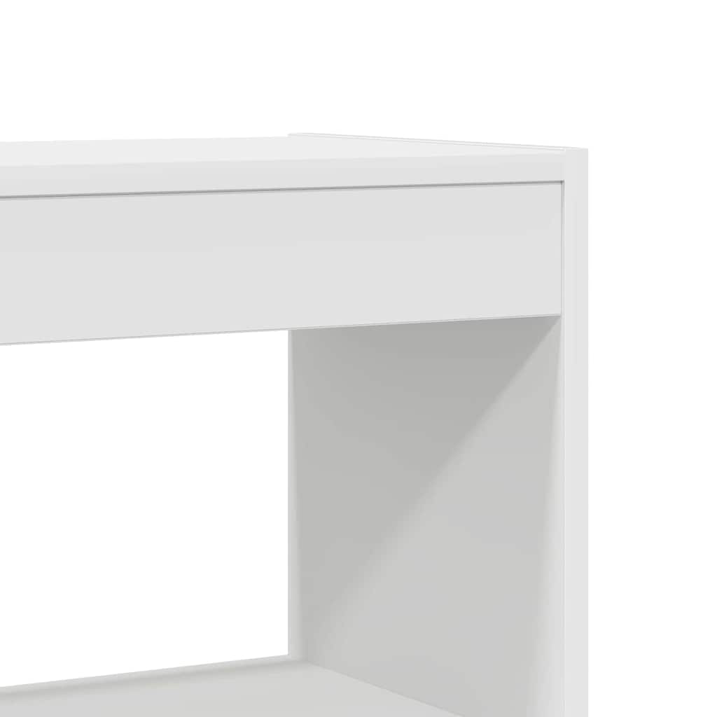 Bücherregal mit Regal Weiß 80 x 30 x 198 cm Holzwerkstoff