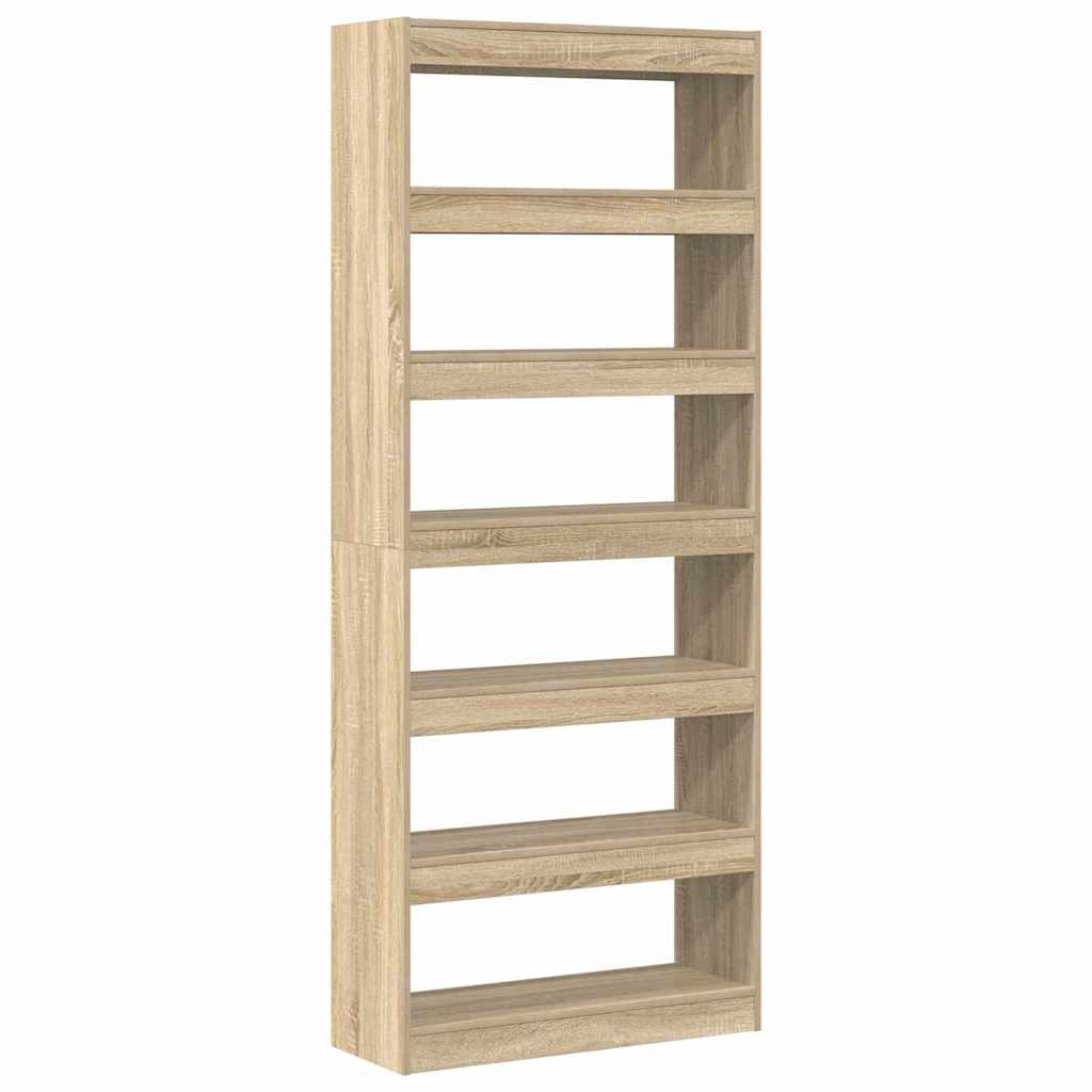 Bücherregal Sonoma-Eiche 80 x 30 x 198 cm Holzwerkstoff